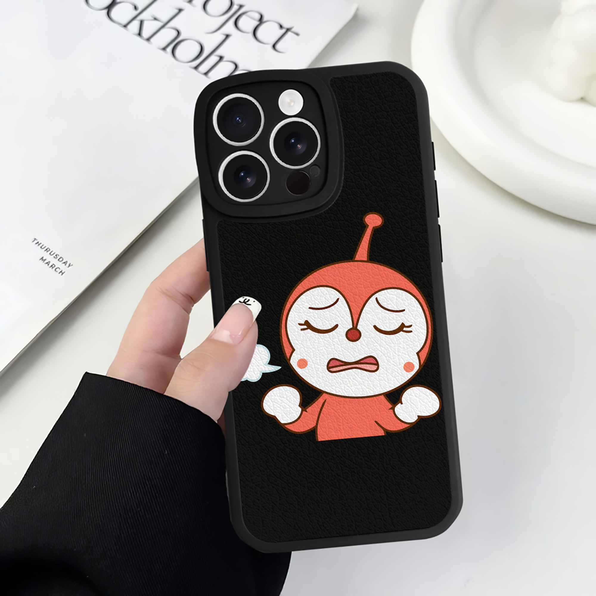 （画像用） アンパンマン Anpanman 【iPhone 16シリーズ対応】シリコンスマホケース（レザー調） 材質：シリコン